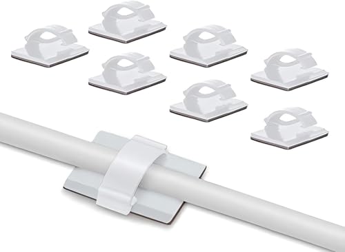 Elfcam® - Clips de Câble Adhésif Réglable pour Gestion de Câble à Fibre Optique, Attache Fil et le Cordon dans la Maison ou le Bureau (Lot de 30)