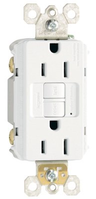 1597WCC10 15A 125V 3 Wire Grounding Self Testing GFCI Outlet44; White