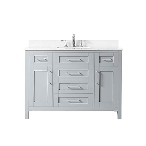Ove Decors Maya 48 Set Bathroom Vanity Freestanding Cabinet, 48 inches, Dove Grey