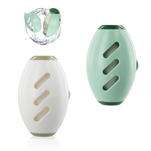 MYLERCT Rodillo Quitapelusas Reutilizable 2 Piezas, 10,1 x 6,5 cm Pueden Lavar Agua Rollo para Limpiar Ropa, Rodillo de Pelusa Reutilizable, para Ropa, Pantalones, Sofás (Verde Claro y Blanco)