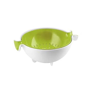 Guzzini Set Scolatutto con Contenitore Kitchen Active Design, Verde Mela, 30 x 25 x h12.5 cm