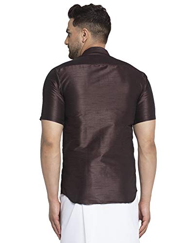 Image of SAIFOO Men's Classic Silk Ethnic Shirt.