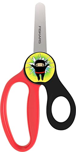 Fiskars Kinderschere mit Ninja-Wackelbild, Ab 6 Jahren, Länge: 13 cm