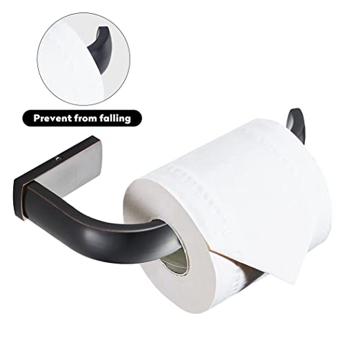 Wincase Oil Rubbed Toilet Paper Holder, Bronze Roll Tissue Holder, Black Paper Storage Brushed Brass Orb Wall Mounted For Bathroom #TOP2