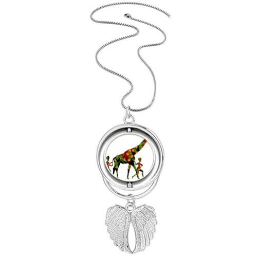 Collier ailes d'ange pour femme africaine et autochtone en acier