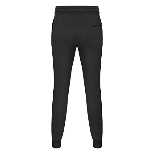Longtous Calça masculina jogger, macacão masculino com estampa de emenda, casual, bolso esportivo, c