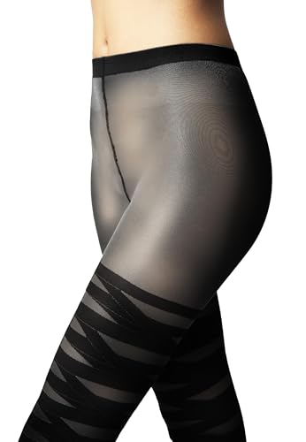 Wolford Hero Tights for Women 20 Den Sheer Opaque Pantyhose with Banded Stay Up Effect Knitted In Waistband and Logo3