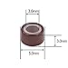 200Pcs Beads Silicone Aluminium Micro Nano Rings 5.0x3.0x3.0 mm Lined For I Tip/Nano Hair Extensions Tool Beads (Brown Color)