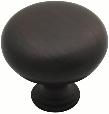Cosmas 10 Pack 6542ORB Oil Rubbed Bronze Round Cabinet Hardware Knob with Backplate - 1-1/4" Diameter