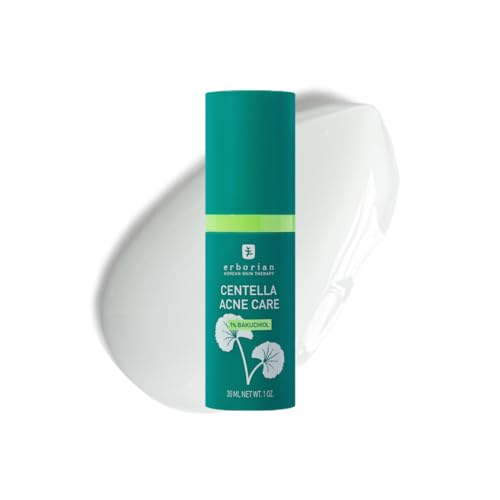 Erborian - Centella Acne Care - Soothing Moisturising Fluid - Expert acne and blemish treatment enriched with Centella Asiatica and Bakuchiol - 30 ml - Korean cosmetics