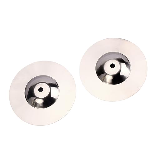 VICASKY Silbernes Crash Becken 2 Stück Schlagzeugbecken Aus Metall Widerstandsfähiges Zubehör Für Anfänger Und Schlaginstrumente Klarer Klang Für Musikpraxis Und Übung