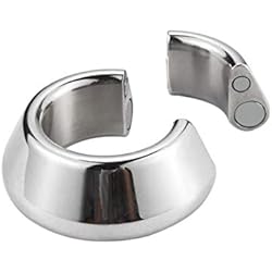 Anillo de Ejercicio con imán de Acero Inoxidable para Hombre con Soporte de Peso: Entrenamiento con Pesas y resistencia-F92