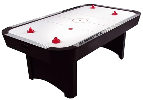 Airhockey Toronto inkl. Pucks und Pusher, 6 ft. Und 7 ft., leistungsstarkes Gebläse, manuelle Torzähler, absolut standfest