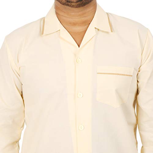 Image of Emperor Men's Cotton Plain /Solid Night Suit Pack of 1