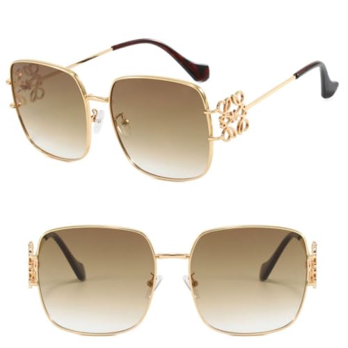 Designer Square Sunglasses - Luxury Floral Decor, Square, Retro, Polarized Lens, Trendy Aviator, UV400 Protection