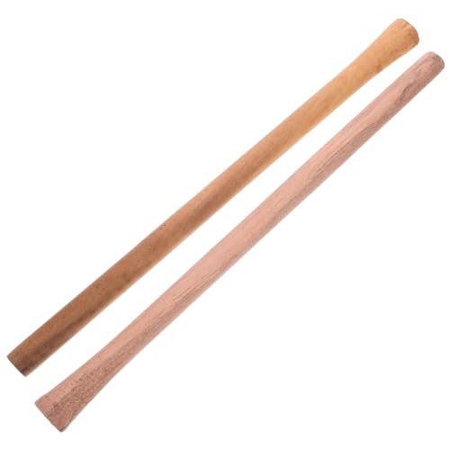 FONDOTIN 2Pcs Solid Hoe Handle Replacement Durable Hardwood Chopping Hoe Grip 50cm Length Ideal for Garden Tools and Agricultural Use