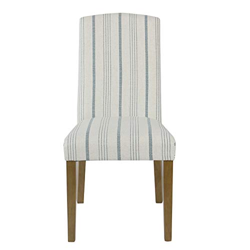 Image of HomePop Parsons Dining Chair - Blue Calypso Stripe (Set of 2)