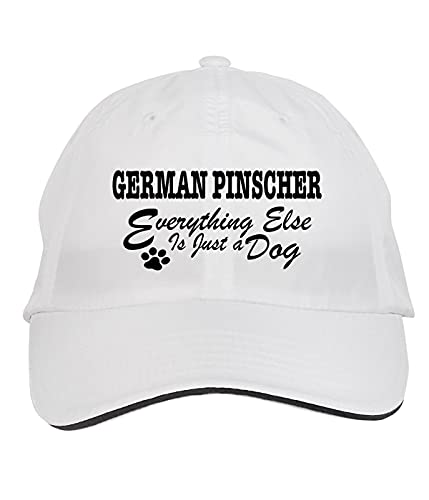 Gorra ajustable Makoroni German Pinscher blanca miniatura 1