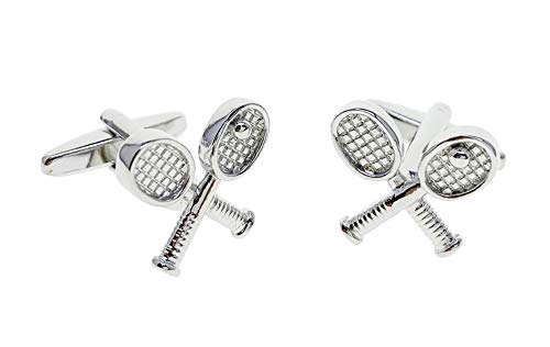 Mancuernillas de tenis cruzadas para hombre miniatura 1
