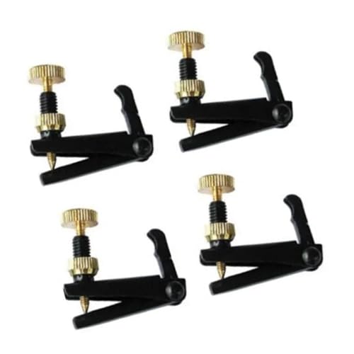 LJERFSW 4 Ajustadores De Afinación para Violín De Aleación De Níquel para Accesorios De Tamaño 3/4(Black1/2 1/4)