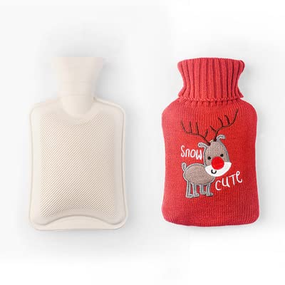 Bouteille d'eau chaude peluche pour soulager les pieds froids la nuit