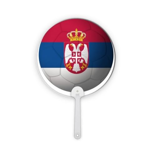 Drapeau Serbie football en plastique rond pour supporter - 2