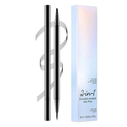 Pen De Llenado De Cejas, Pluma De Ceja Líquida,Lápiz De Microfilling De Cejas De Doble Ceja - Suministros De Cuidado Personal, Accesorios Portátiles De Maquillaje Para Mujeres Y Niñas