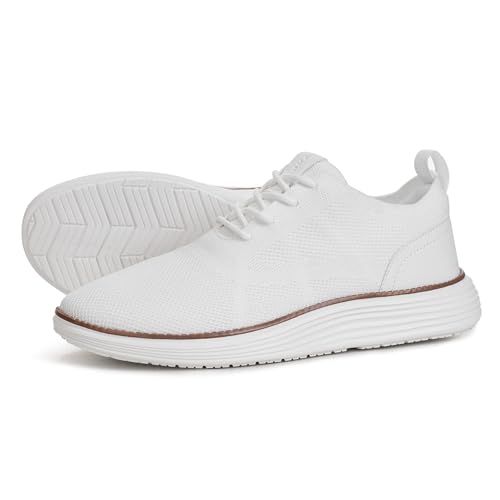 Vanto Men's KnitFlex Casual Dress Mesh Sneakers Oxfords Lace-Up Lightweight Casual Walking Shoes3
