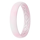 ThunderFit Women Breathable Silicone Bridal Rings Sets For Her, Wedding Bands - 4mm Wide, 1.5mm Thick - 1-12 Variety Multipack
