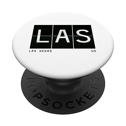Las Vegas Nevada Retro Travel Aeropuerto Código Viajero PopSockets PopGrip Intercambiable Cover