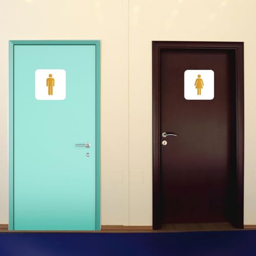 Image of CVANU Men-Women Acrylic Sign Board for Office /Business /Hospital Sign SelfAdhesive Board(Set of 2) c36