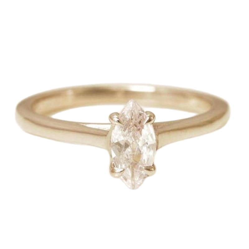 Bague solitaire en argent 925 anti ternissement avec pierre CZ durable