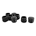 8 Pcs Black Plastic 25mm Dia Round Tubing Pipe Insert Caps Covers