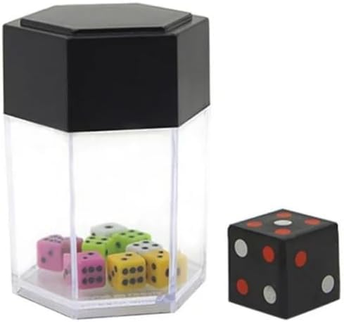 Clockjuan 1Set Multicolor Magician's Dice Props Explosion Magic Trick Dice Magic Prop Novelty Funny Toy Close-Up Performance Joke Prank Use Safety Convenient to Carry,Novelty and Gag Toys