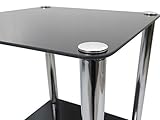 ASPECT Matrix 2-TierBlack Glass Shelving Rack/Side End table - Image 6
