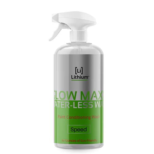 Glow Maxx Waterless Car Wash, Cleans and Protects, Hydrates And Lubricates Paint To Reduce Scratching, Leaves a great shine, Saves water. Extremely Hydrophobic,Wash your car anywhere quickly. 32oz