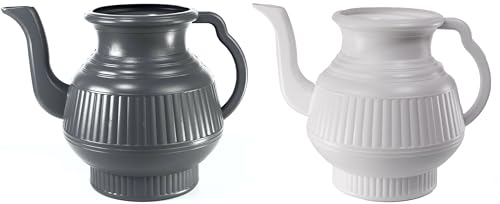 Pair of Lota or Bodna or Toilet Wash Jug (Grey and White)