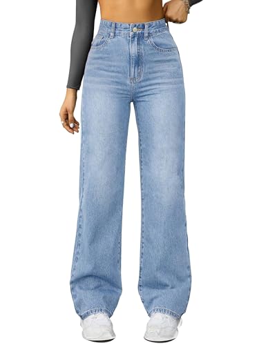 FUNUCA Straight Leg Jeans for Women,High...