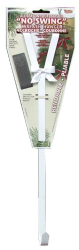 Santa's Solution No Swing Wreath Hanger, White