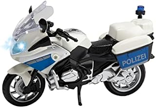 Toi-Toys 29654B motocykl policyjny 1:20 ze światłem i dźwiękiem, zabawka policyjna, model motocykla, policyjny, biały