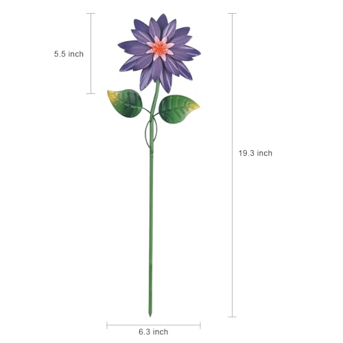 hogardeck-Metal-Flower-Decorative-Garden-Stakes4-Pcs-19-Outdoor-Garden-Decor-with-Shaking-Flower-Head-Yard-Stakes-Yard-Art-Spring-Decorations-for-Patio-Lawn-Pink-Yellow-Purple-Orange hogardeck Metal Flower Decorative Garden Stakes4 Pcs 19 Outdoor Garden Decor with Shaking Flower Head Yard Stakes Yard Art Spring Decorations for Patio Lawn Pink Yellow Purple Orange