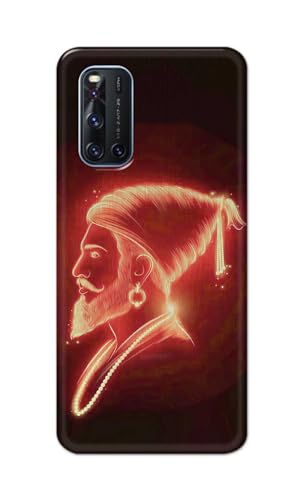 Image of Plastic Printfidaa Printed Hard Back Cover Case For Vivo V19 Back Cover (Chatrapati Shivaji Maharaj) -112, Red
