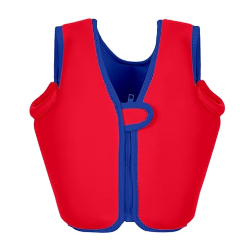 Chaleco Salvavidas Niñas Dispositivo Flotación Nadar Piscina Playa Exterior Seguro Ajustable Cómodo Ligero Infantil Verano (Red, 1-2Years)