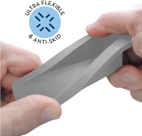 Miniatura 4 de S&T INC. Tope de puerta de goma resistente para uso residencial y comercial, gris, 4.8 pulgadas x 2.2 pulgadas x 1.3 pulgadas, paquete de 4