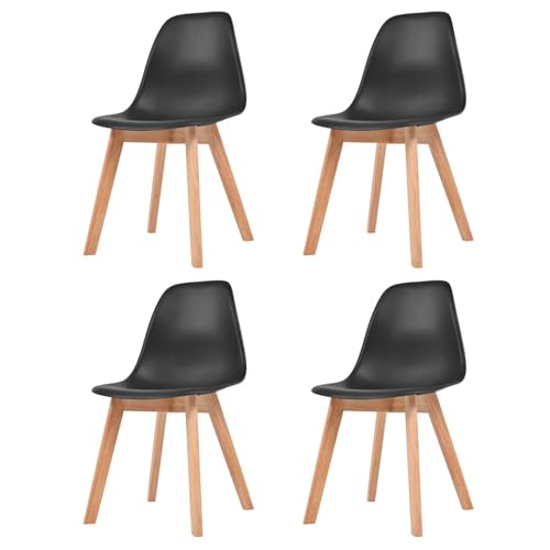 Homgoday Sillas de Comedor 4 Unidades plástico sillas de Comedor sillas Cocina sillas Salon Mueble Comedor sillas