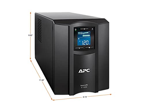 Image of APC 1500VA Smart UPS with SmartConnect, SMC1500C Sinewave UPS Battery Backup, AVR, 120V, Line Interactive Uninterruptible Power Supply