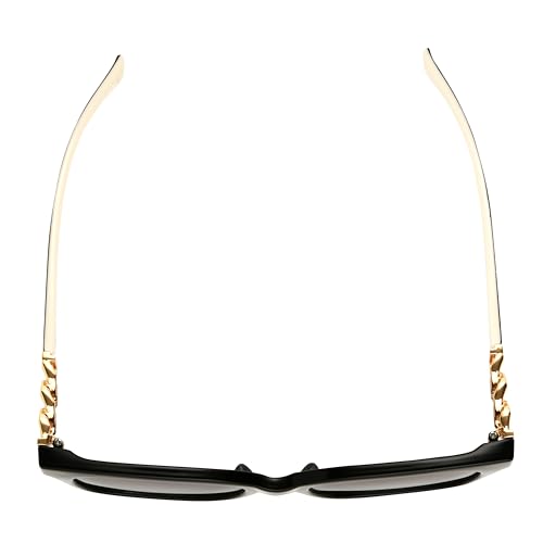 Nine West Women's Katia Sunglasses Square, Black, 55mm4