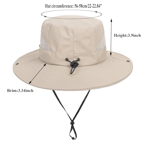 Image of UTOWO Sun Hat for Men Women, Summer UV Sun Protection Wide Brim Fishing Hat for Men for Hiking