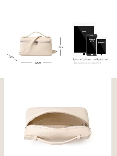 Genuine Leather Crossbody Bag for Women Small Top-Handle Pouch Purse Designer Shoulder Handbag with Zipper Closure2