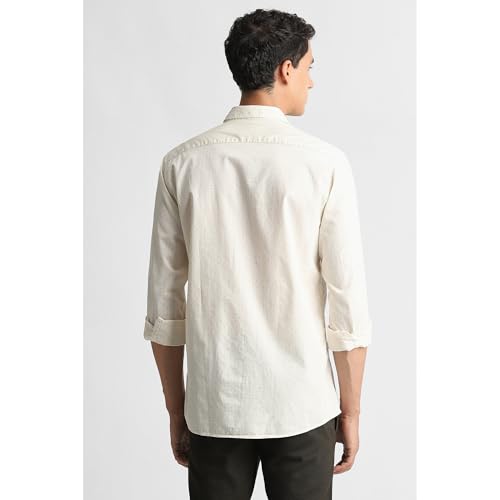 Image of Peter England Men's Cotton Slim Fit Print Shirt